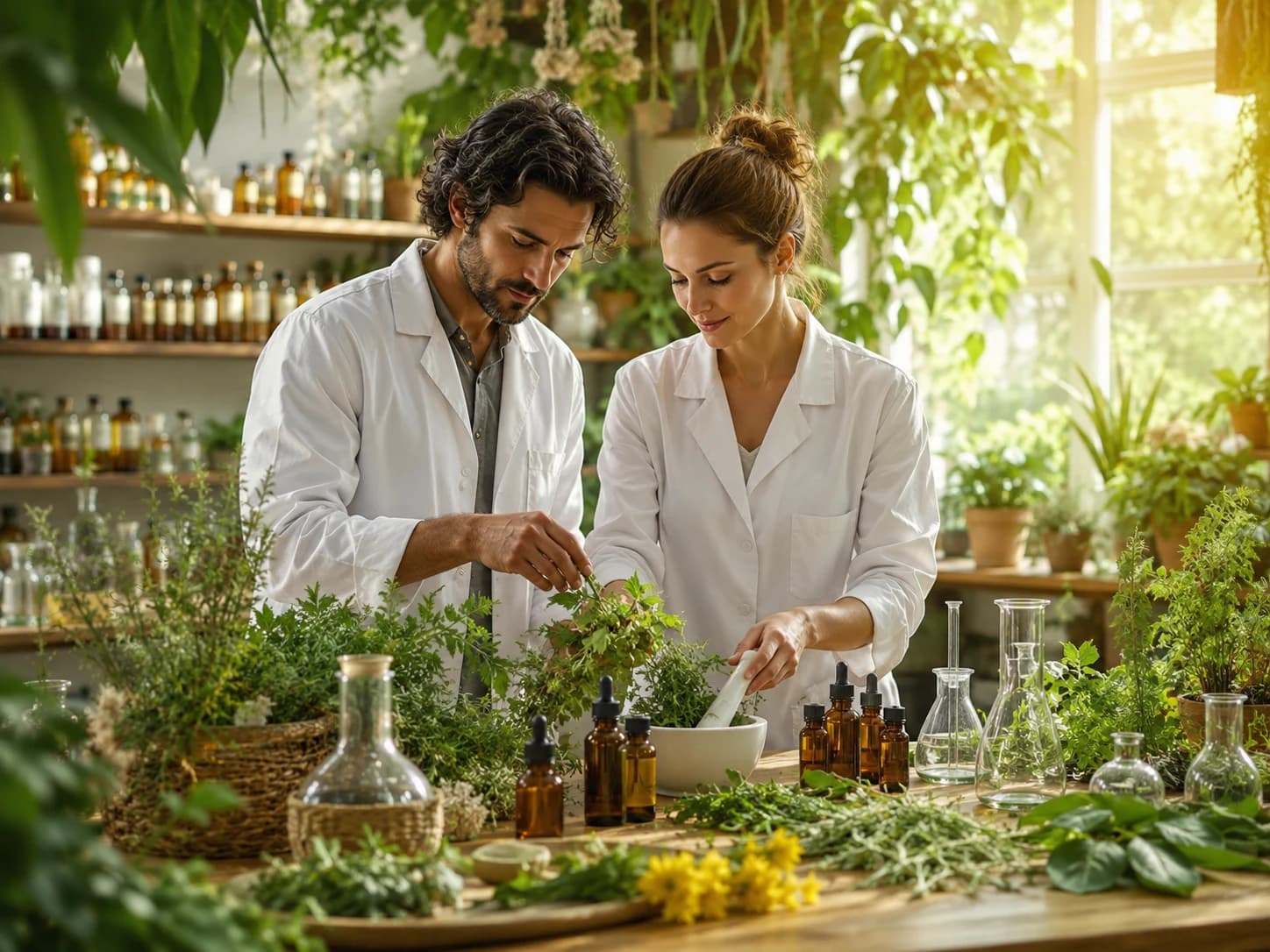 Étude pratique des plantes médicinales, des extraits botaniques et des approches phyto-énergétiques